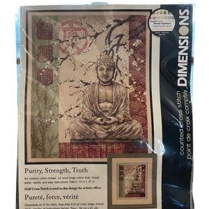 Dimensions Counted Cross Stitch Kit #35220 Purity, Strength, Truth Meditation‎